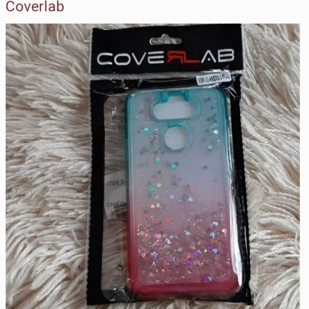 COVERLAB galaxy wireless liquid glit for LG k51 case - teal/pink new